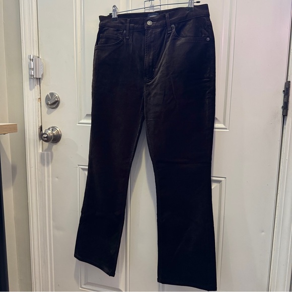 Citizens Of Humanity Denim - Citizens Of Humanity Isola Corduroy Boot Cut Plush Velvet Black Brown $248.00